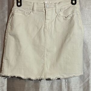 Classic White Denim Skirt by Lauren Conrad size 10